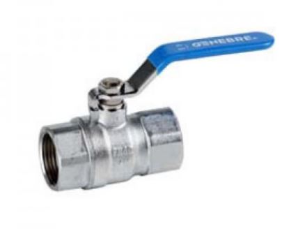 Kogelkraan Messing Vern. 3/8''  tot 4"'  BSP Bi x Bi