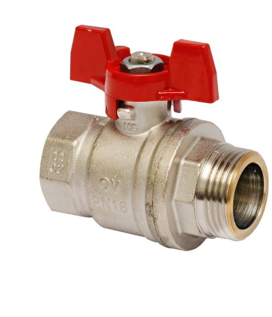 Kogelkraan Messing Vern. 1/4 tot 2"'  BSP Bi x Bu