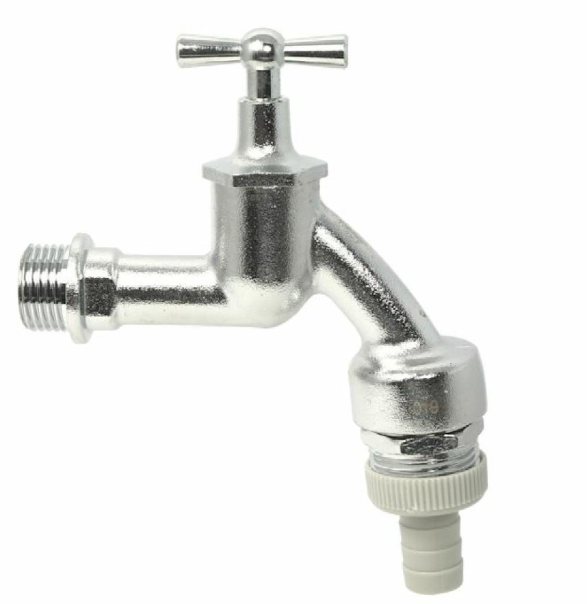 Uitloop Kogelkraan  Verchroomd  DIN DVGW 1/2 Bu