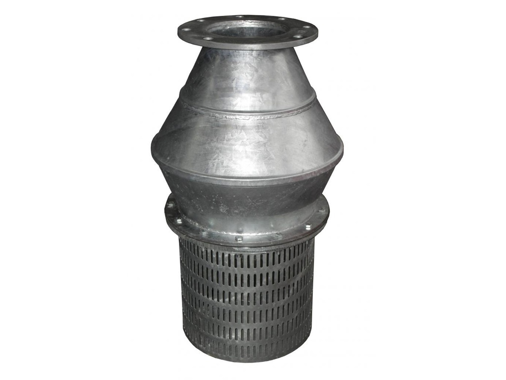 Voetklep DN400 Flens Staal Verzinkt.