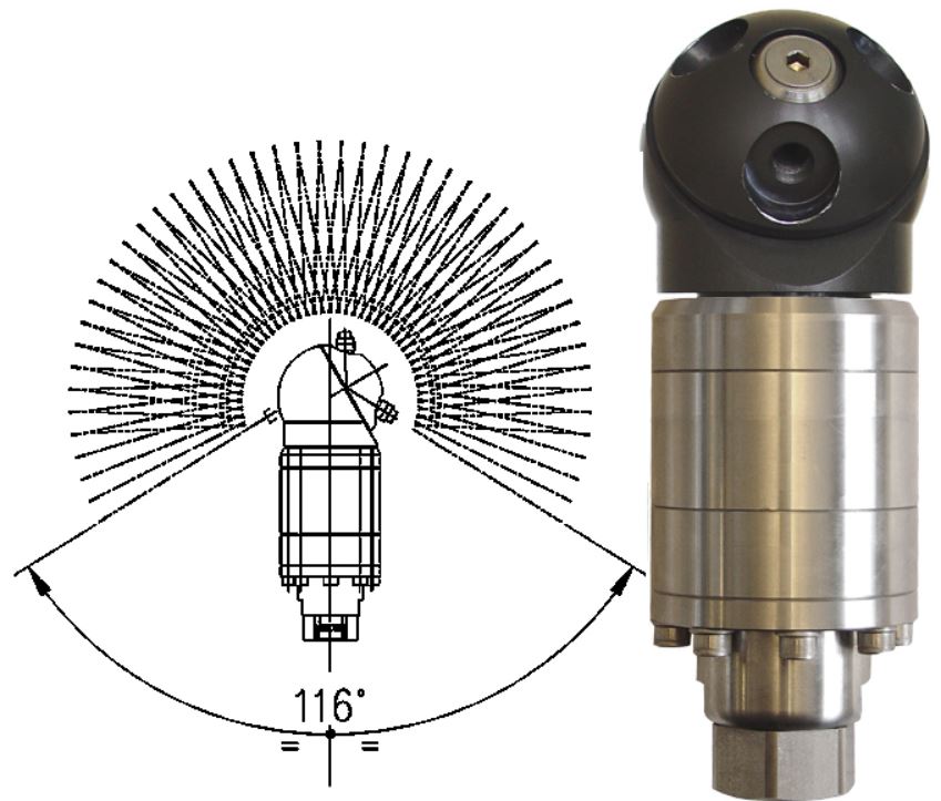 Tankreinigingskop A42  RVS 140 Bar