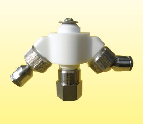 Roterende Sproeikop  GF Model M PTFE/RVS 0-20 Bar