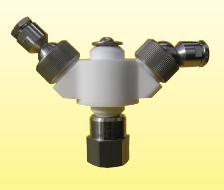 Roterende Sproeikop  GF Model V PTFE/RVS 0-20 Bar
