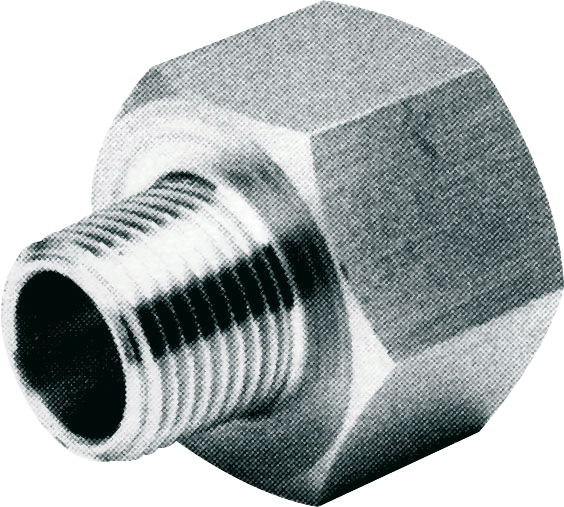 Sok-nippel   1/4  tot  1,1/2 ' 316 RVS