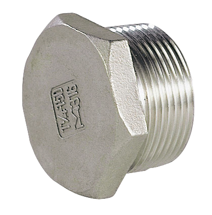 6k-plug con No. 290 1/8" Tot 4"  316 RVS