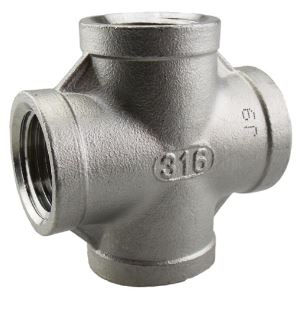 Kruisstuk No.180 1/8" Tot 4"  316 RVS