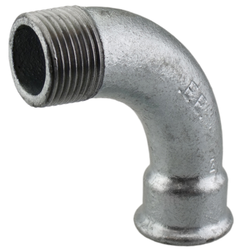 Bocht 90G No. 1  1/4"tot 4" Verzinkt