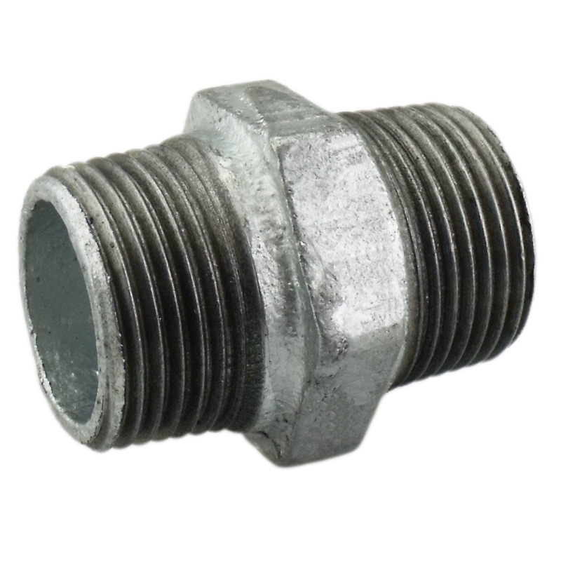 Dubbelnippel  No. 280 1/4 "tot  4"  Verzinkt