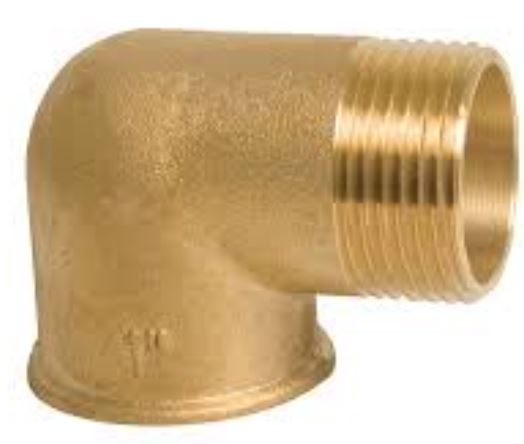 Knie 90G No. 94 1/4 "tot 4"  Messing