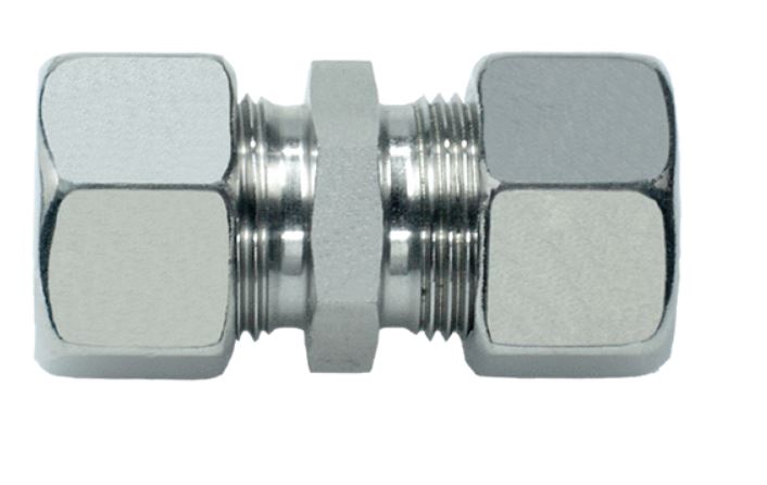 Rechte Verbinder RVS  Snijring 500 Bar Tot 250 Bar