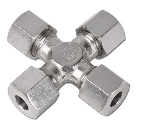 Kruisstuk RVS  Snijring 500 Bar Tot 250 Bar