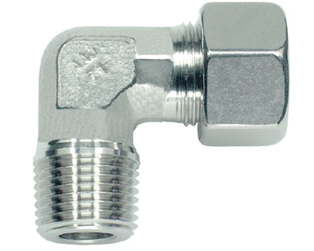 Knie Inschroef RVS  Snijring 500 Bar Tot 250 Bar