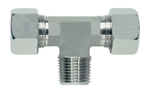 T- Stuk Draad  RVS  Snijring 500 Bar Tot 250 Bar