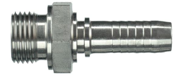 Pers Adapter  Voor Slang Montages Buitendraad RVS