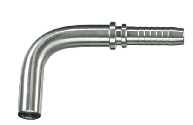 Pers Adapter  Aanlas Tule 90° Voor Slang Montages  RVS