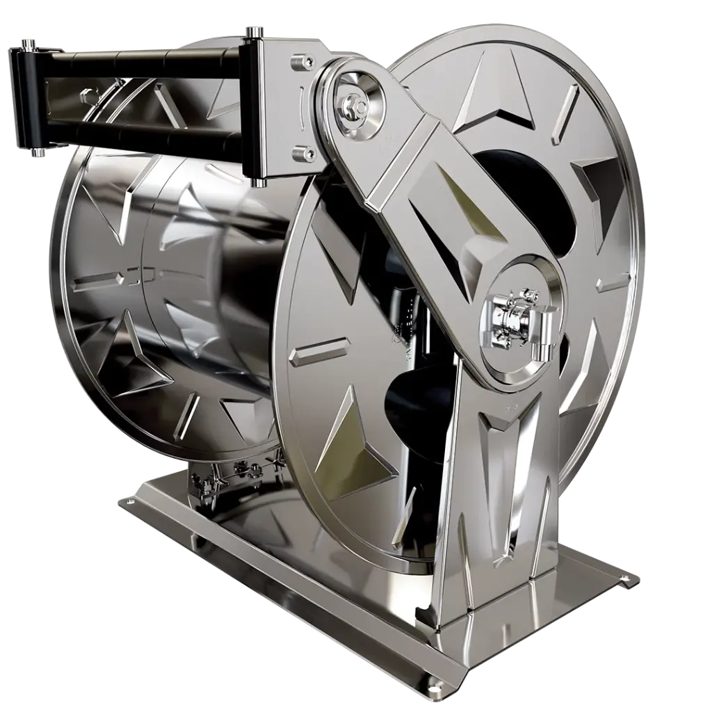 Slanghaspel OAV6001RVS Veerretour 40 mtr  3/4''  80 Bar ATEX