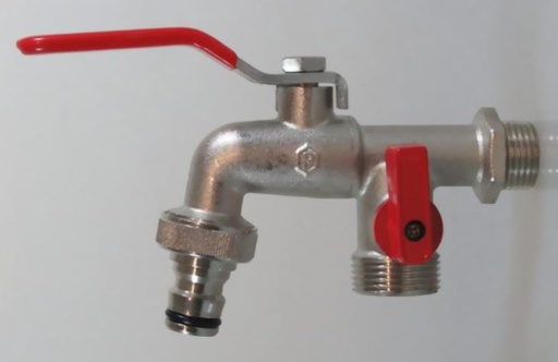 [300321301] Uitloop Kogelkraan Messing Vern. 1/2  Met Extra Uitloop 3/4