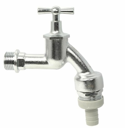 [300351300] Uitloop Kogelkraan  Verchroomd  DIN DVGW 1/2 Bu