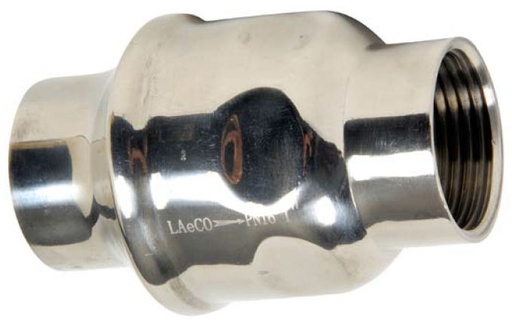 [3089 WEB] Terugslagklep 1 delig  1/4 / 4" 16 Bar  RVS