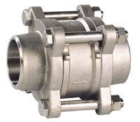 [30891 WEB] Terugslagklep  DN06 / DN100 316SS PTFE 381 BW 3P