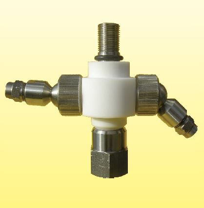 [7512 WEB] Roterende Sproeikop  GF Model W PTFE/RVS 0-20 Bar