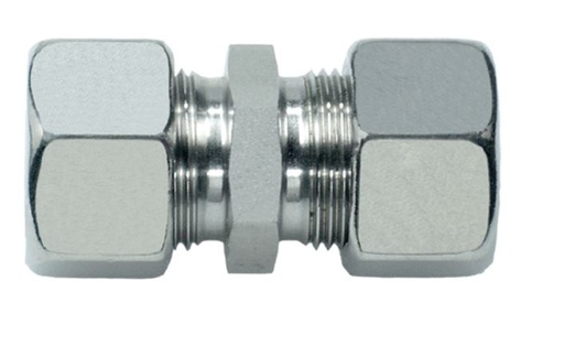 [87021 WEB] Rechte Verbinder RVS  Snijring 500 Bar Tot 250 Bar