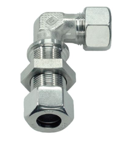 [87208 WEB] Knie Schot Doorvoer RVS  Snijring 500 Bar Tot 250 Bar