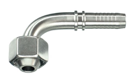 [8730013 WEB] Pers Adapter  90°  Voor Slang Montages Binnendraad RVS